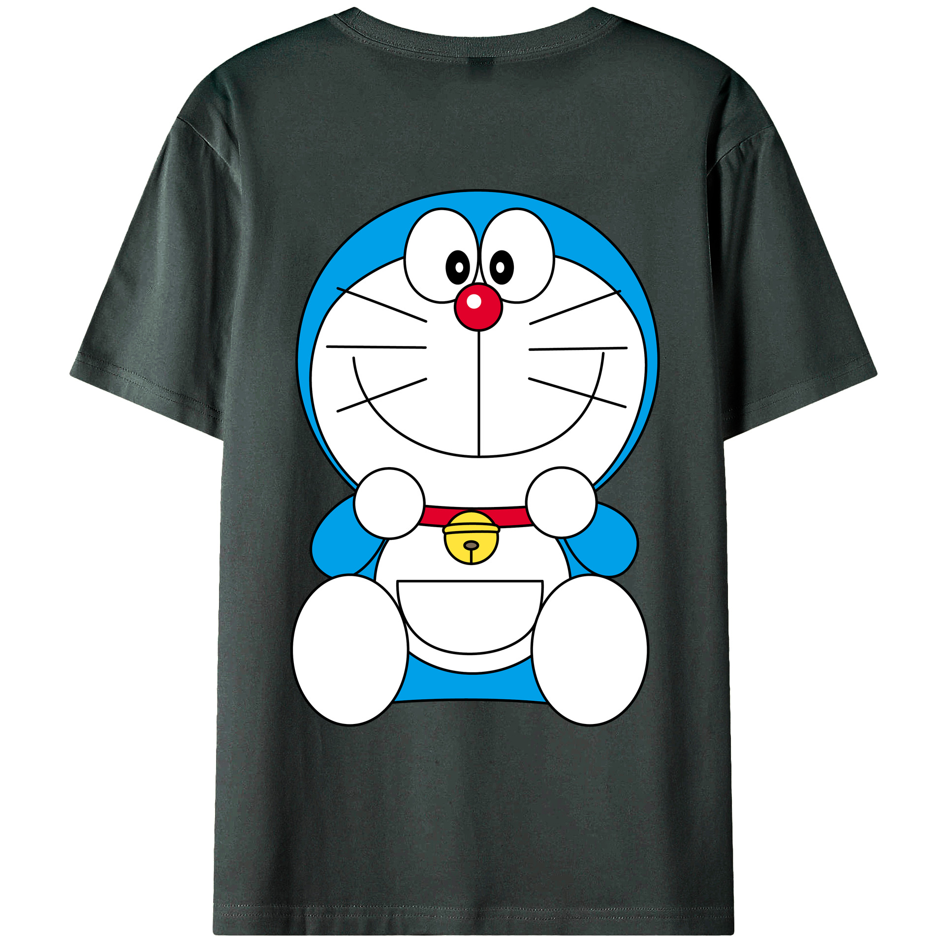 （画像用） ドラえもん Doraemon 綿100％ メンズ半袖Tシャツ（バックプリント） 通気性